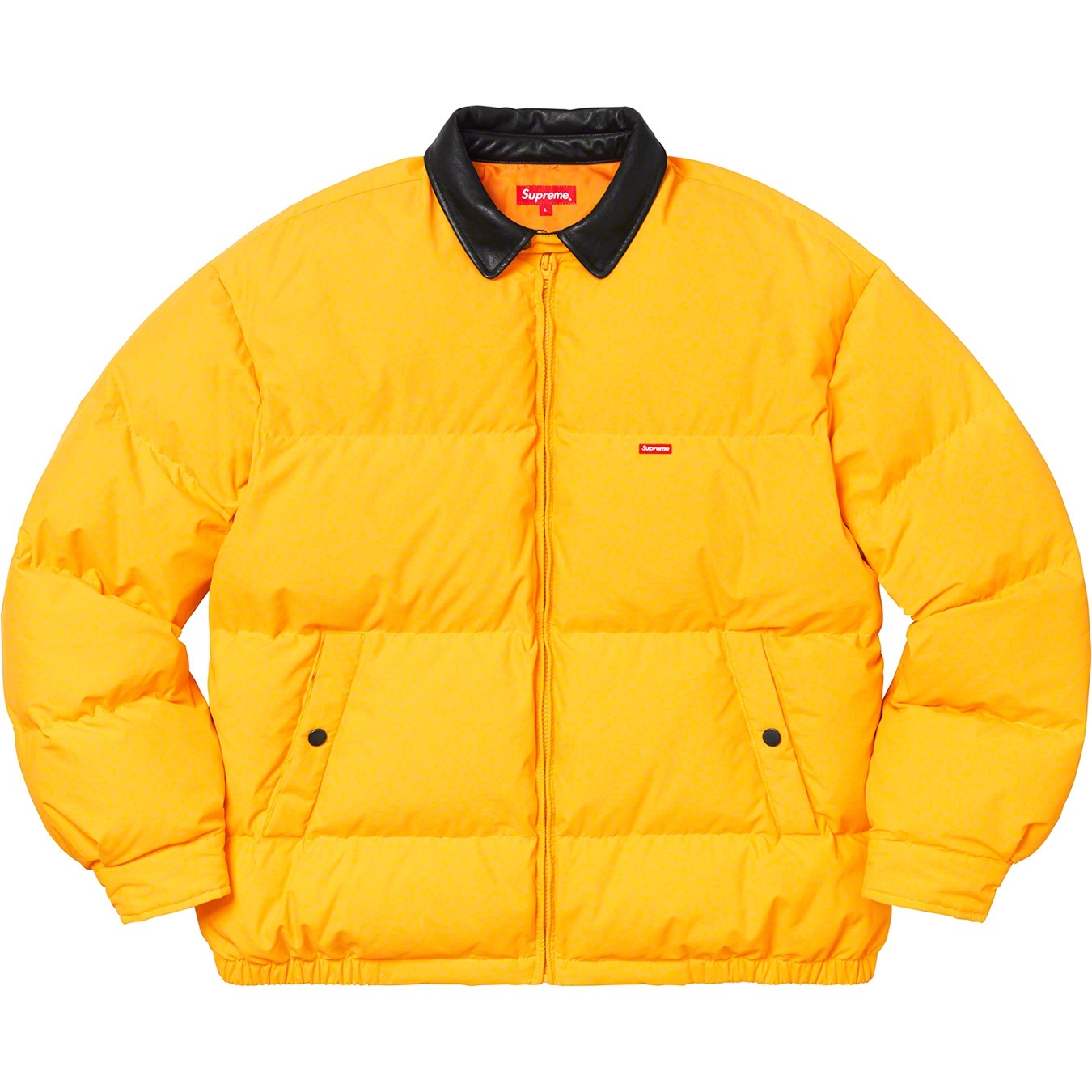 Leather Collar Puffy Jacket view 17